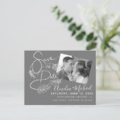 Botanisches Markierungsskript-Foto Postkarte (Stehend Vorderseite)