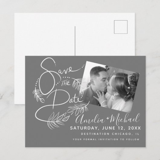 Botanisches Markierungsskript-Foto Postkarte (Vorne/Hinten)