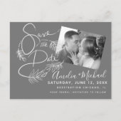 Botanisches Markierungsskript-Foto Postkarte (Vorderseite)