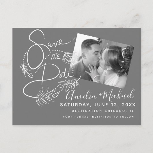 Botanisches Markierungsskript-Foto Postkarte (Vorderseite)