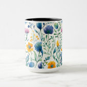 Botanisches mehrfarbiges Muster Tasse (Zentrum)