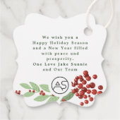 Botanisches Mercury-Logo-Geschäft Geschenkanhänger (Rückseite)