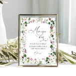 Botanisches Mimosa Bar Drink Zeichen Poster<br><div class="desc">Ein botanisches Mimosa-Bar-Zeichen in Aquarellfarbe ist ein atemberaubendes Kunstwerk, das die Schönheit der Natur zu jeder Feier bringt. Die zarten Pinselstriche der Aquarellfarbe erzeugen einen faszinierenden Effekt und zeigen die komplizierten Details jeder Blume und jedes Blattes. Die Farben harmonieren nahtlos und verleihen dem Zeichen eine sanfte und romantische Qualität. Die...</div>