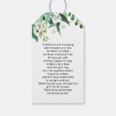 Botanisches Mini-Display-Brautparty für frische Fo Geschenkanhänger (Rückseite)