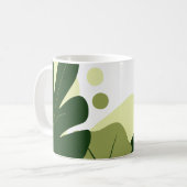 Botanisches Minimalistisches Leaf Design Klassisch Kaffeetasse (Vorderseite Links)