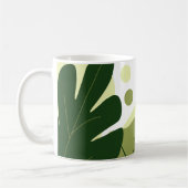 Botanisches Minimalistisches Leaf Design Klassisch Kaffeetasse (Links)