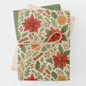 Botanisches Mistletoe Klassisches Blumenmuster Geschenkpapier Set (Beispiel)