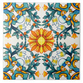 Botanisches Mittelmeer-Gemustert Fliese (Vorderseite)