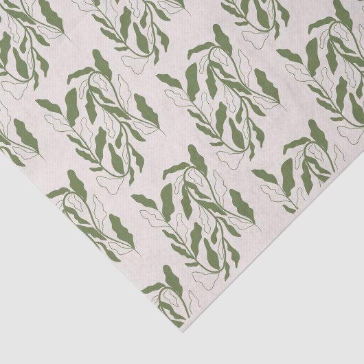 Botanisches, modernes Musterpapier Seidenpapier (Ausschnitt)