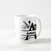 Botanisches Monogramm A " ANNA " Kaffeetasse (VorderseiteRechts)
