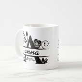 Botanisches Monogramm A " ANNA " Kaffeetasse (Vorderseite Links)