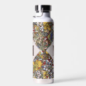 Botanisches Monogramm aus verkettetem Glas Trinkflasche (Rechts)
