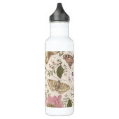 Botanisches Monogramm der modernen trendy Wildblum Edelstahlflasche (Links)