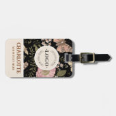 Botanisches Monogramm der modernen trendy Wildblum Gepäckanhänger (Vorderseite horizontal)