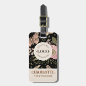 Botanisches Monogramm der modernen trendy Wildblum Gepäckanhänger (Vorderseite vertikal)