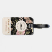 Botanisches Monogramm der modernen trendy Wildblum Gepäckanhänger (Rückseite horizontal)