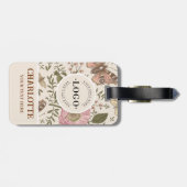 Botanisches Monogramm der modernen trendy Wildblum Gepäckanhänger (Rückseite horizontal)