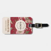 Botanisches Monogramm der modernen trendy Wildblum Gepäckanhänger (Vorderseite horizontal)