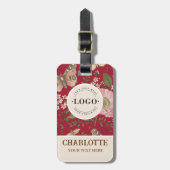 Botanisches Monogramm der modernen trendy Wildblum Gepäckanhänger (Vorderseite vertikal)