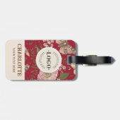 Botanisches Monogramm der modernen trendy Wildblum Gepäckanhänger (Rückseite horizontal)