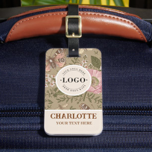 Botanisches Monogramm der modernen trendy Wildblum Gepäckanhänger