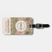 Botanisches Monogramm der modernen trendy Wildblum Gepäckanhänger (Vorderseite horizontal)