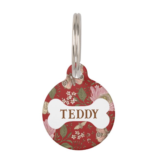 Botanisches Monogramm der modernen trendy Wildblum Haustiermarke (Vorderseite)