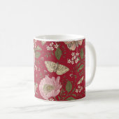 Botanisches Monogramm der modernen trendy Wildblum Kaffeetasse (VorderseiteRechts)