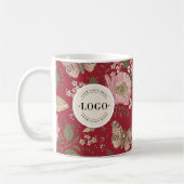 Botanisches Monogramm der modernen trendy Wildblum Kaffeetasse (Links)
