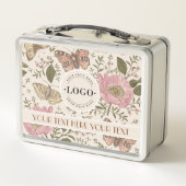 Botanisches Monogramm der modernen trendy Wildblum Metall Brotdose (Rückseite)