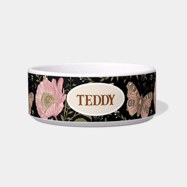 Botanisches Monogramm der modernen trendy Wildblum Napf (Vorderseite)