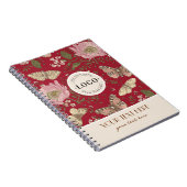 Botanisches Monogramm der modernen trendy Wildblum Notizblock (Rechte Seite)