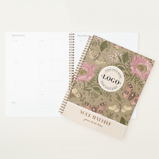 Botanisches Monogramm der modernen trendy Wildblum Planer (Anzeige)