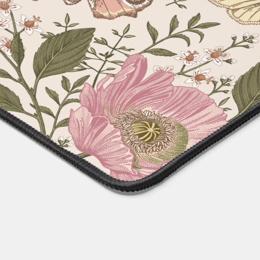 Botanisches Monogramm der modernen trendy Wildblum Schreibtischunterlage (Ecke)