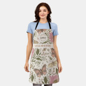 Botanisches Monogramm der modernen trendy Wildblum Schürze (Getragen)