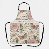 Botanisches Monogramm der modernen trendy Wildblum Schürze (Vorderseite)