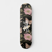 Botanisches Monogramm der modernen trendy Wildblum Skateboard (Vorderseite)