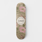 Botanisches Monogramm der modernen trendy Wildblum Skateboard (Vorderseite)
