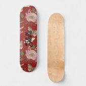 Botanisches Monogramm der modernen trendy Wildblum Skateboard (Vorderseite)