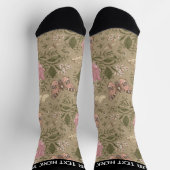 Botanisches Monogramm der modernen trendy Wildblum Socken (Oben)