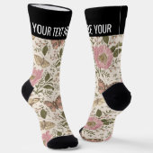 Botanisches Monogramm der modernen trendy Wildblum Socken (Gewinkelt)