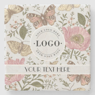 Botanisches Monogramm der modernen trendy Wildblum Steinuntersetzer