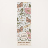 Botanisches Monogramm der modernen trendy Wildblum Yogamatte (Vorderseite)