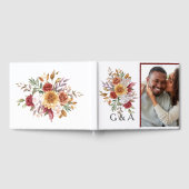 Botanisches Monogramm Fall Watercolor Gästebuch (Voll)