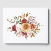 Botanisches Monogramm Fall Watercolor Gästebuch (Rückseite)