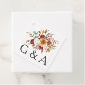 Botanisches Monogramm Fall Watercolor Geschenkanhänger (Beispiel)