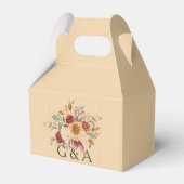 Botanisches Monogramm Fall Watercolor Geschenkschachtel (Vorderseite)