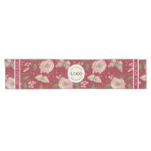 Botanisches Monogramm für die Hochzeitstil-Wildblu Kurzer Tischläufer (Horizontal)