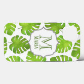 Botanisches Monogramm für tropische Palmen Case-Mate iPhone Hülle (Rückseite (Horizontal))