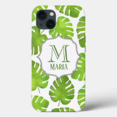 Botanisches Monogramm für tropische Palmen Case-Mate iPhone Hülle (Rückseite)
